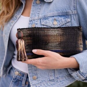 Nardas Benguet Woven Clutch Tassel Artisan Boho Bag